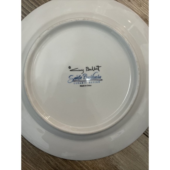 Santa Barbara Guy Buffet French scene Cocktail Dessert salad Plates set of 3 - Picture 5 of 6